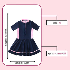 SYGA Cute Swimsuits for Little Princess Baby Girls M-Size Perfect for Girls Age 3-4 Years Old (DarkBlue)