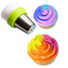SYGA 1 Pcs 3 Hole Icing Piping Bag Russian Tricolor Converter Decorating Mouth Converter