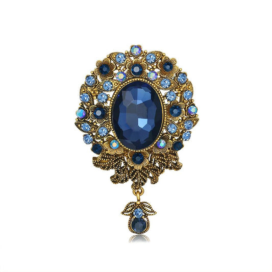 SYGA Brooch Pin Fashion Crystal Rhinestone Jewellery Pin Vintage Clothing Accessories Decoration Pendant Style Brooches for Wedding Women- S61