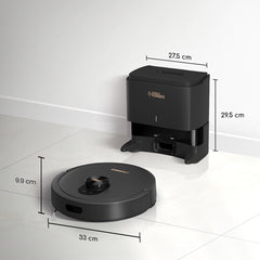 Eureka Forbes SmartClean Auto Bin Turbo, 7000Pa HyperSuction Robotic Vacuum Cleaner (40 Days Hands-Free Cleaning) | LiDAR 3.0 & Quick Home Mapping | Wet Mopping | 3-Hour Run Time | Smart App Control