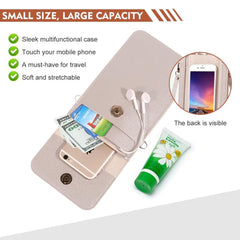 MOMISY Women Cellphone Sling Bag Mobile Card Holder Wallet Purse Clutch Handbag Crossbody Shoulder Bag for Girls (Grey)