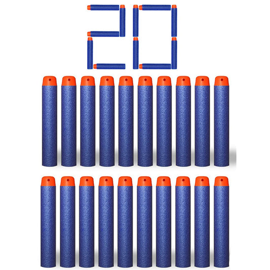 SYGA Plastic Foam Toy Bullet Dart Bullets for Strike Elite Guns, Blue - 20Pcs