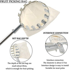 SYGA Fruit Picker Head Basket or Fruit Picking Tools, Fruits Catcher for Harvest Picking Apple Citrus,Pear,Peach, etc