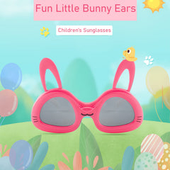 SYGA Children's Cute Rabbit Goggles Girl Baby Uv Protection Glasses Baby Children's Polarized Sunglasses - Black