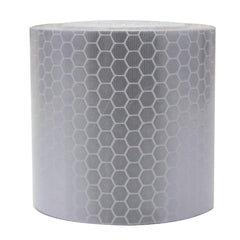 SYGA 3 Meter Reflective Warning Tape Sticker, High Visibility Safety Honeycomb Conspicuity Tapes(White)