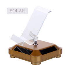 SYGA Solar Rotary Display Phone Watch Jewelry Stand Glasses Frame Stand Digital Display Stand Light Energy Automatic 360 Turntable (Watch Black)