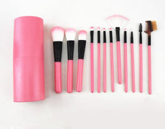 SYGA 12 Pcs Premium Make up Brushes with 1 Storage Box - Light Pink