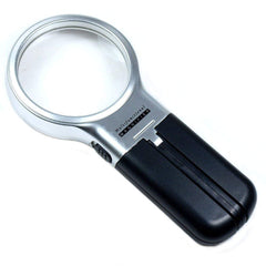 SYGA Hand Held Multifunctional 3-in-1 Magnifier Small Glass with LED Lights Stand_3X Zoom
