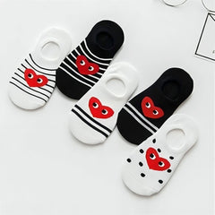 MOMISY 5 Pairs Baby Kids Girl Boys Tube Socks Toddlers Comfortable Ankel Length gifts (StripedHeart, 3 to 5 year)