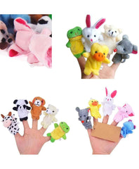 syga Plush Animal Finger Puppets Multi Color - 10 Pieces