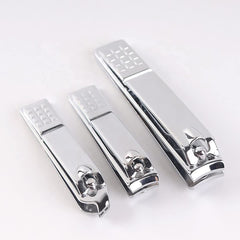 SYGA Nail Pack of 3 Clipper Set - Premium Silver Stainless Steel Deluxe Fingernail and Toenail Clipper Cutter