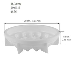 SYGA Silicon Castle Round Shape Mousse Cake Mold French Dessert Baking Cake Mould White