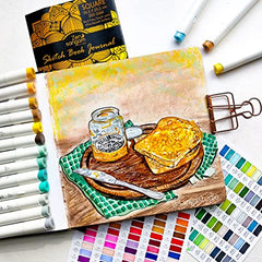 Zen Sangam - Portrait A4 Artists' 230GSM, (80 Pages) Mixed Media Art Journal - Sketch Book Stitched HardBound - Acid Free Cartridge Paper, Size (29.7cm x 21cm) Pencils,Chalk,Oil Pastels,Crayons-Black