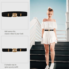 Syga Women's Faux Leather Waist Belt (Pack Of 1) (SYGA_Black)