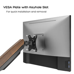 Flowlyf Heavy Duty Premium Monitor Arm | 17-45" Screen Monitor mount| Gas Spring| Height Adjustability|360 Degree Rotation|2 STEP Installation |VESA Complaint|2 Way Wire Manager| 16 KG Weight Capacity