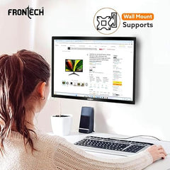 FRONTECH Ultima Series 24 Inch Curved LED Monitor, Refresh Rate 100Hz, 3500R Curve, Full HD 1080p, Built in Speaker, Bezel Less Design, HDMI & VGA Ports, 3 Years Warranty (MON-0088, White)