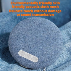 Bluetooth Pillow Speaker for Sleeping, Slim Wireless Bed Speaker with Fabric Surface, Built-In Controls and Rechargeable Design for Music, Podcasts, Audiobooks and Relaxing Audio, Blue