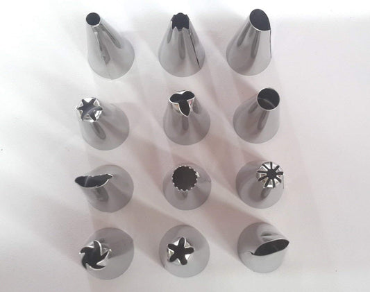 SYGA Stainless Steel 12 Pcs Cake Decorating Nozzles Set