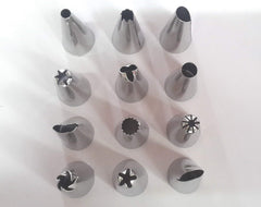 SYGA Stainless Steel 12 Pcs Cake Decorating Nozzles Set