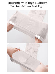 SYGA Baby Girls' Anti-Mosquito Cotton Thin Mesh Stockings with Bow Design, Size M 6-12 Months(White)