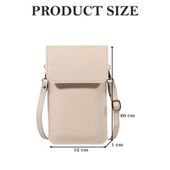 MOMISY Women Cellphone Sling Bag Mobile Card Holder Wallet Purse Clutch Handbag Crossbody Shoulder Bag for Girls (Off White)