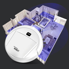 STYLEHEAVEN Robot Vacuum Cleaner Multifunctional Rechargeable Mini for Home Pet Hair White Lite