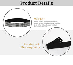 SYGA Women's Rhinestone Elastic belt with diamonds, fashionable and versatile dress, crystal girdle Belt