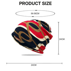 MOMISY Soft Stretch Chemo Scarf Beanie | Breathable Slouchy Hat with Stylish Prints for Women (Orange)
