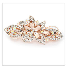 SYGA Women Rhinestone Hair Buckle Flexible Clip Hair Pin Adult Head Top Buckle Hair Accessories For Women, Girls - HJ0305 White