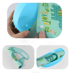 SYGA 1 Piece Elephant Pattern Waterproof Plastic Roll up Washable Crumb Catcher Baby Feeding Eating Bib For 6 Months to 2 Years Unisex Baby (Multicolor)
