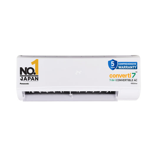 Panasonic 1.0 Ton 3 Star Inverter Split AC (Powerful Mode, Copper Condenser, 7in1 Convertible, 2-Way, PM 0.1 Filter, CS/CU-SU12AKY3T, White)