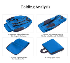 SYGA Outdoor Travel Foldable Backpack Waterproof Backpack With Mini Bag Stay-Clean Backpack for Camping, Hiking, Travelling, Outdoor Activities(Blue)