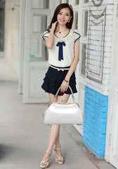 SYGA Women's Glossy Patent Leather Handbag Kiss Lock Purse Top Handle Handbag Suitable Gift for a festival,occasion,Birthday(WHITE)