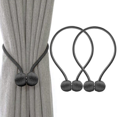 Syga 2Pcs Curtain Tiebacks 46cm Curtain Clip Rope Holdbacks Classy Decorative Pearl Holder Buckles for Home Hotel Window Draperies Rope Ties Office Living Bedroom Decoration- Pack of 2, Beige