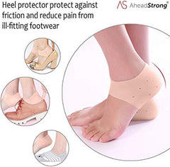 SYGA Set of 6 Heel Foot Protector,Plantar Fasciitis Foot Arch Support Ankle Pain Relief Socks_Skin