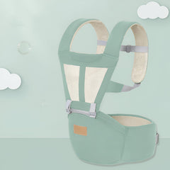 MOMISY 6 In 1 Multipurpose Baby Carrier for New Born Kid | Sling Kangaroo Bag with 6 Carry Positions & Cushioned Seat | Adjustable Carrier with Hip Seat | Carry Bags for 0 to 2 years Boys Girls (Light Green)