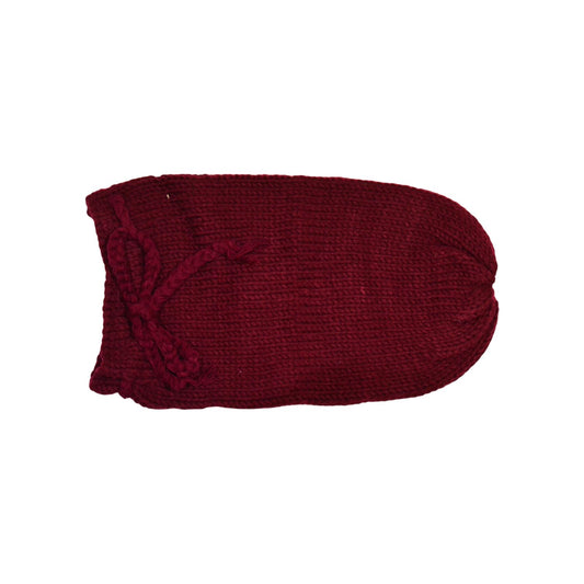 MOMISY Newborn Photography Photoshoot Prop, Crochet Costume Set, Knitted Sleep Bag (Maroon, 0-6 Months)
