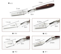 SYGA Stainless Steel Palette Knife Set, Spatulas & Painting Knives for All Oil or Acrylic Painting & Color Mixing, 3-D Printer Removal Tool - 5 Pcs
