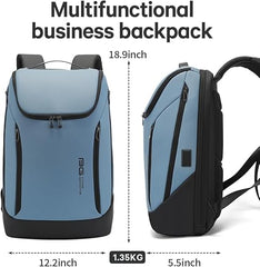 Red Lemon BANGE Captain Business Smart Backpack Water-Resistant fit 15.6 Inch Laptop Backpack with USB Charging Port,Travel Durable Backpack for Men and Women (Black)