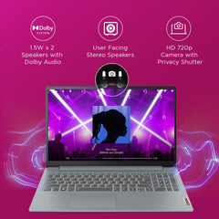 Lenovo IdeaPad Slim 3 Ryzen 3 7320U 15.6" (39.6cm) FHD Thin and Light Laptop (8GB RAM/512GB SSD/Integrated AMD Radeon 610M Graphics/Windows 11/Office Home 2024/Grey/1.6Kg), 82XQ00MDIN