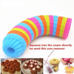 SYGA Set of 6 Spiral Shape Silicone Muffin Cups Handmade Soap Molds Biscuit Chocolate Ice Mould(Random Color)
