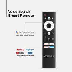 SANSUI 80cm (32) HD Ready Google TV with IPS Panel, HDR10, Dolby Audio, Surround Sound, Game Mode, 60Hz Refresh Rate JSW32HG5 (Black)