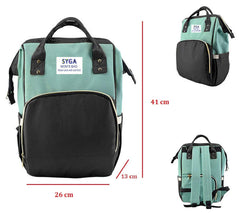 SYGA Multipurpose Large Capacity Mom's Backpack Diaper Bag_Black