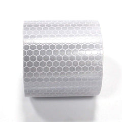 SYGA 3 Meter Reflective Warning Tape Sticker, High Visibility Safety Honeycomb Conspicuity Tapes(White)
