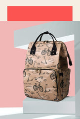 SYGA Multipurpose Large Capacity Mom's Backpack Diaper Bag(Beige)