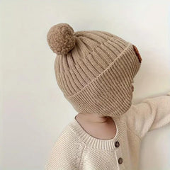 SYGA Winter Warm Ear Protection Knitted Cute Pompom Baby Hat (2-6Year)