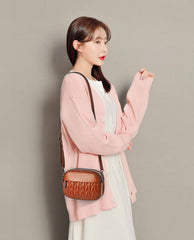 SYGA Women Small Bag Cross-Border Foreign Diamond Shoulder Bag(Brown)