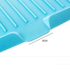 Syga Premium Durable Plastic Dish Drainer, Plate and Cutlery Rack with Drip Tray, Sink Drying Rack, Space Saving Worktop Drainer Tray, Draining Board 45cm*31.5cm (White)