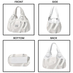 SYGA Women's Printed PU Leather Hobo Bag, Multiple Colors and Patterns, Crossbody Shoulder(WHITE)