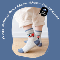 SYGA 5 Pairs Socks Baby Autumn And Winter Cotton Socks, Baby Mid-Calf Socks 9M - 24M